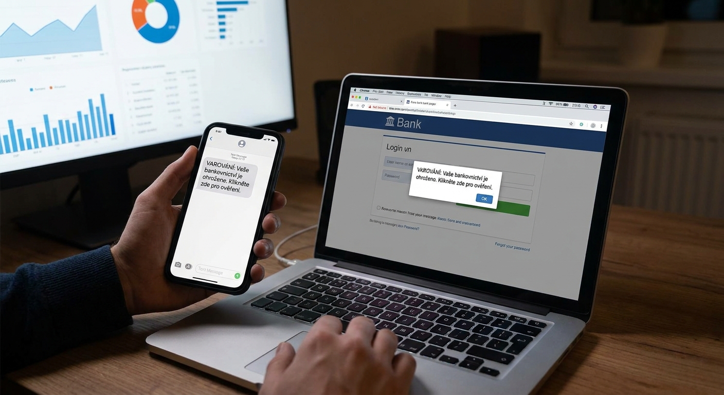Banky varují před novou metodou krádeže dat přes falešné SMS od banky. Stačí jedno kliknutí a je konec