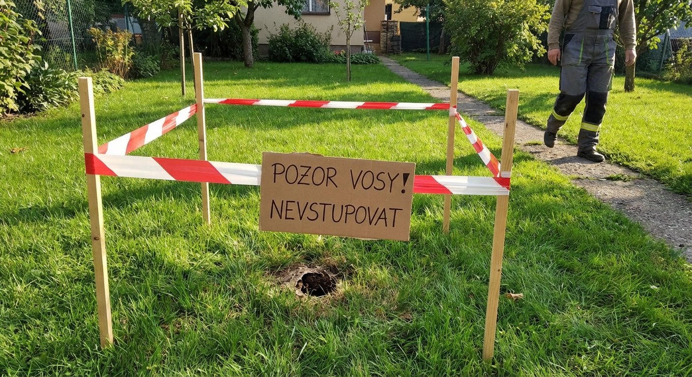 Detailed view of a wasp nest with wasps actively building and maintaining the structure.