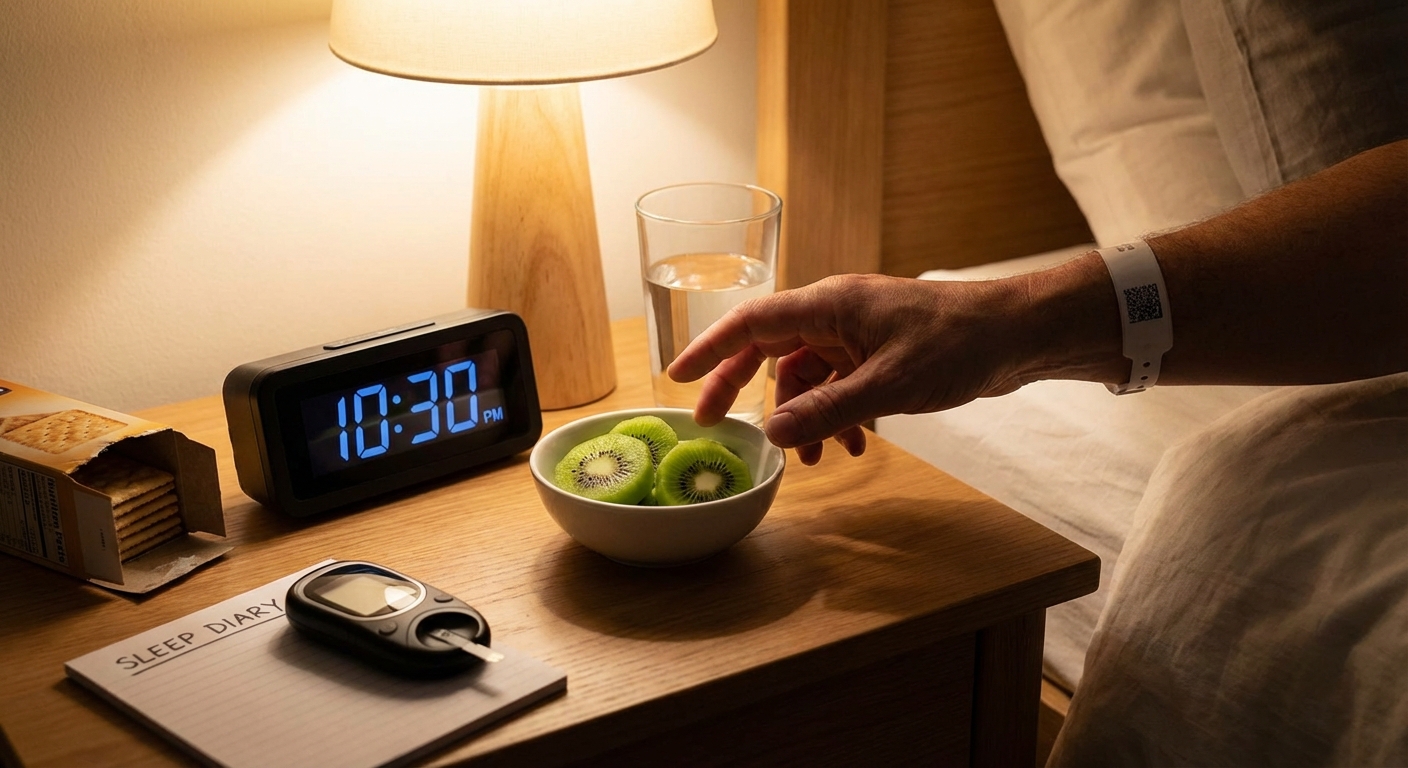 Vibrant close-up image of sliced kiwi fruit on an orange plate, showcasing its juicy and fresh appearance.