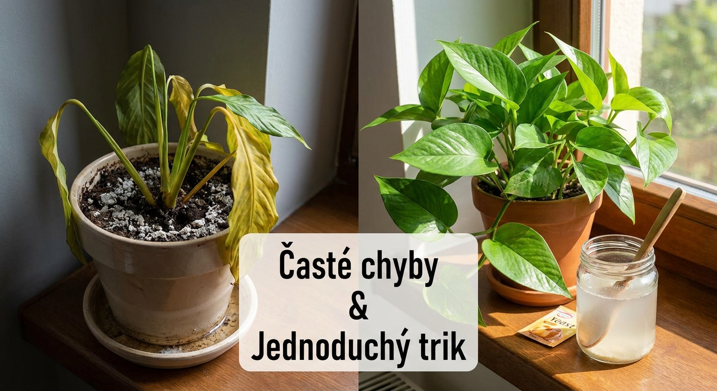 Češi dělají při zalévání pokojovek zásadní chybu. Stačí do vody přidat tuhle kuchyňskou ingredienci a rozkvetou za každého počasí