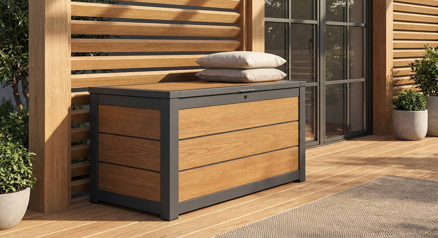 Modern potted plants against a rustic wooden wall add a blend of nature and design.