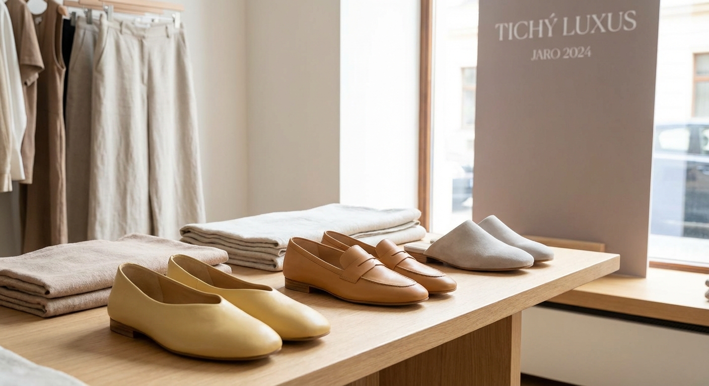 Close-up of a woman's legs wearing brown flats on a wooden floor, captured indoors.