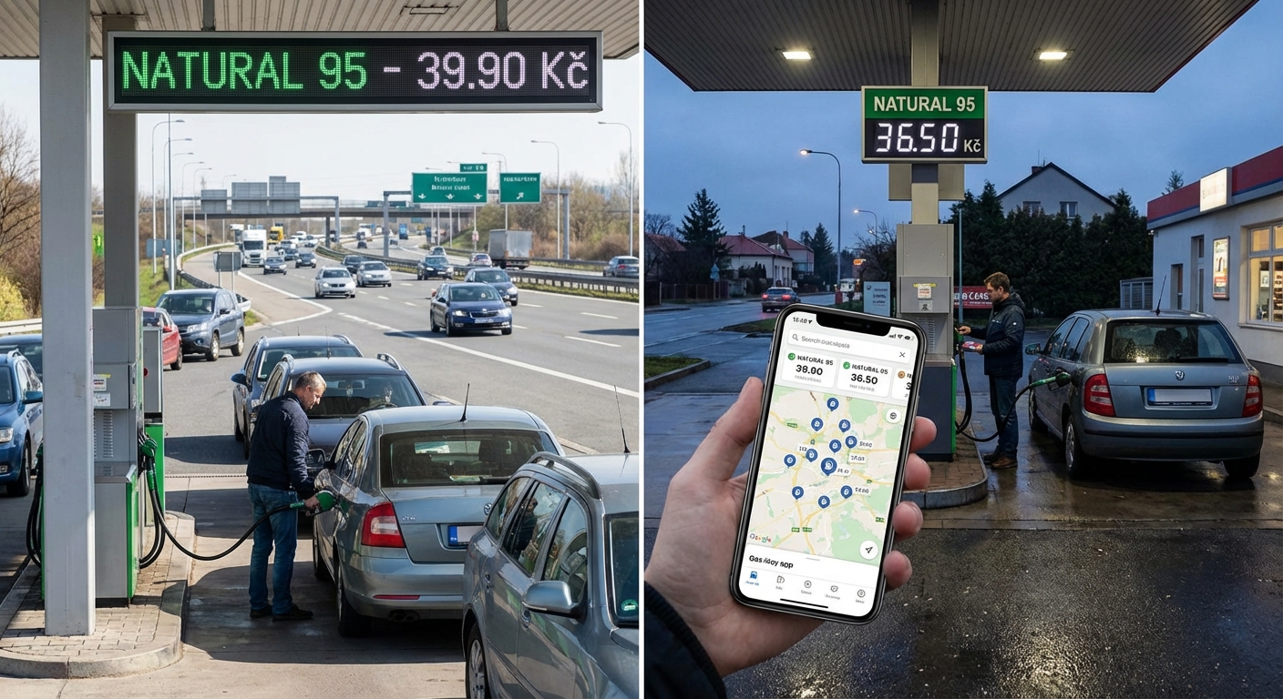 A person refuels their car at an illuminated Shell gas station at night.