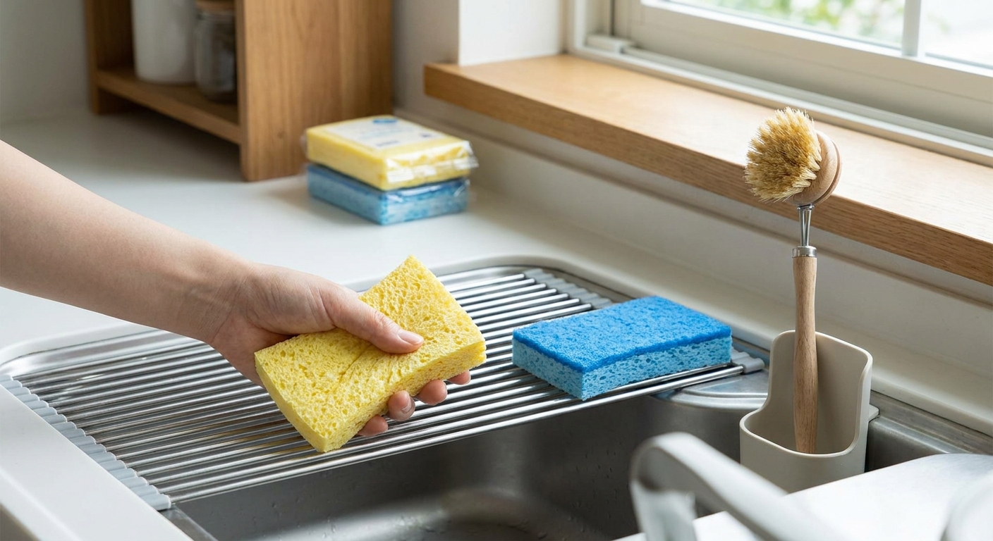 Jak často měnit houbičku na nádobí? Ani po týdnu, ani když smrdí. Odborníci na hygienu mají jasno
