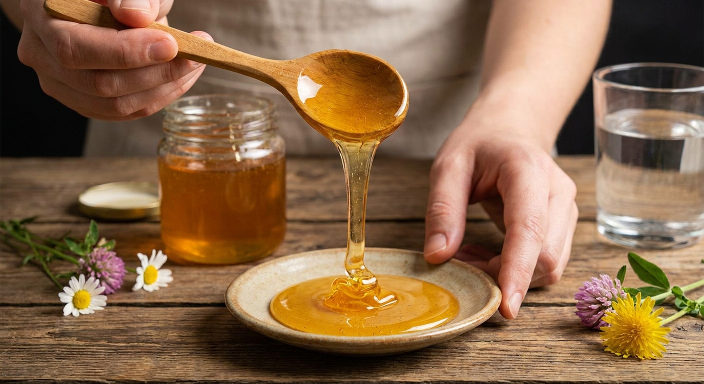 Jak poznat pravý med od pančovaného cukrem. Stačí vám k tomu obyčejná sklenice vody a 10 sekund času