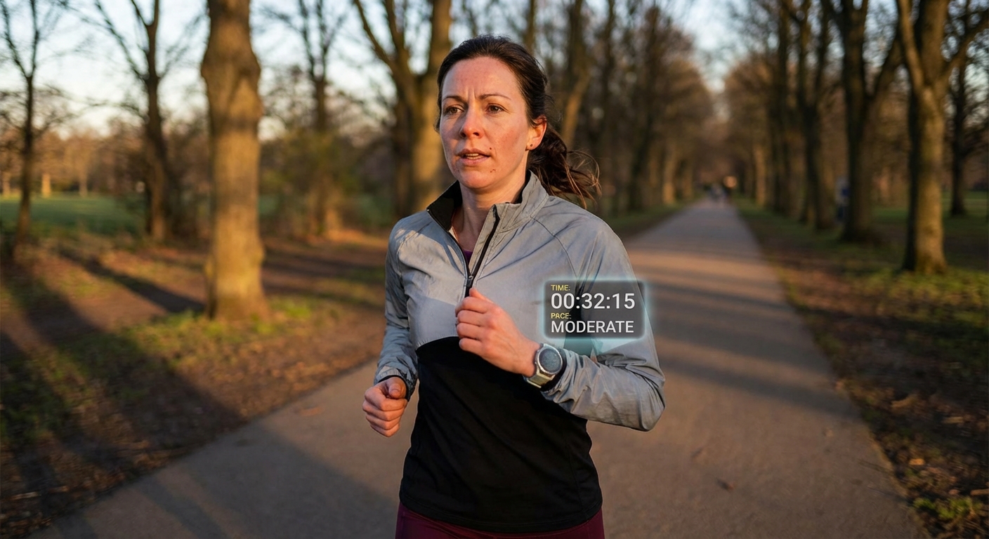 Two women jogging in a sunny park setting, enjoying a healthy morning exercise.