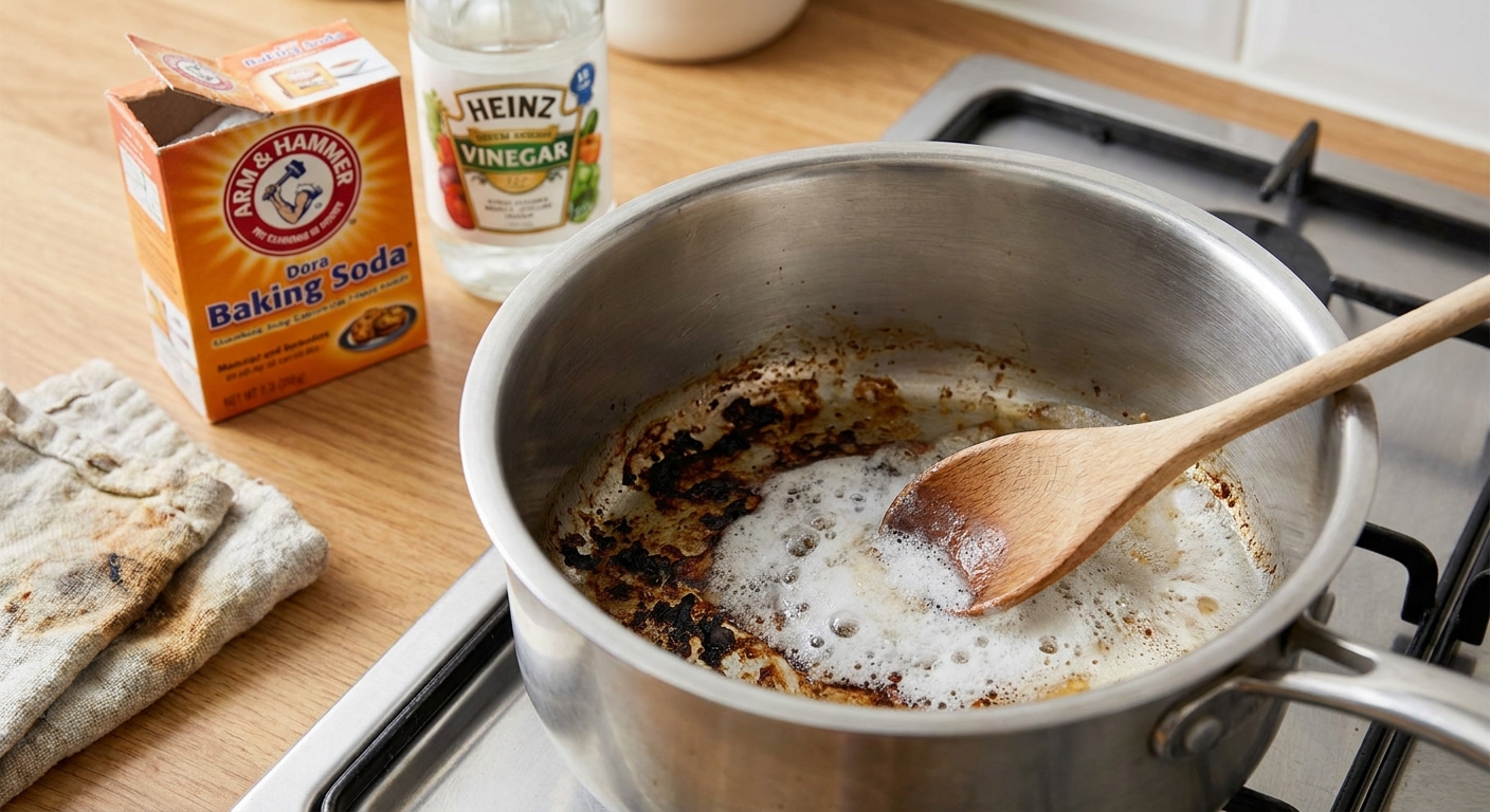 Jak vyčistit připálený hrnec za 30 sekund bez drhnutí. Moje babička používala tuhle směs a funguje dodnes