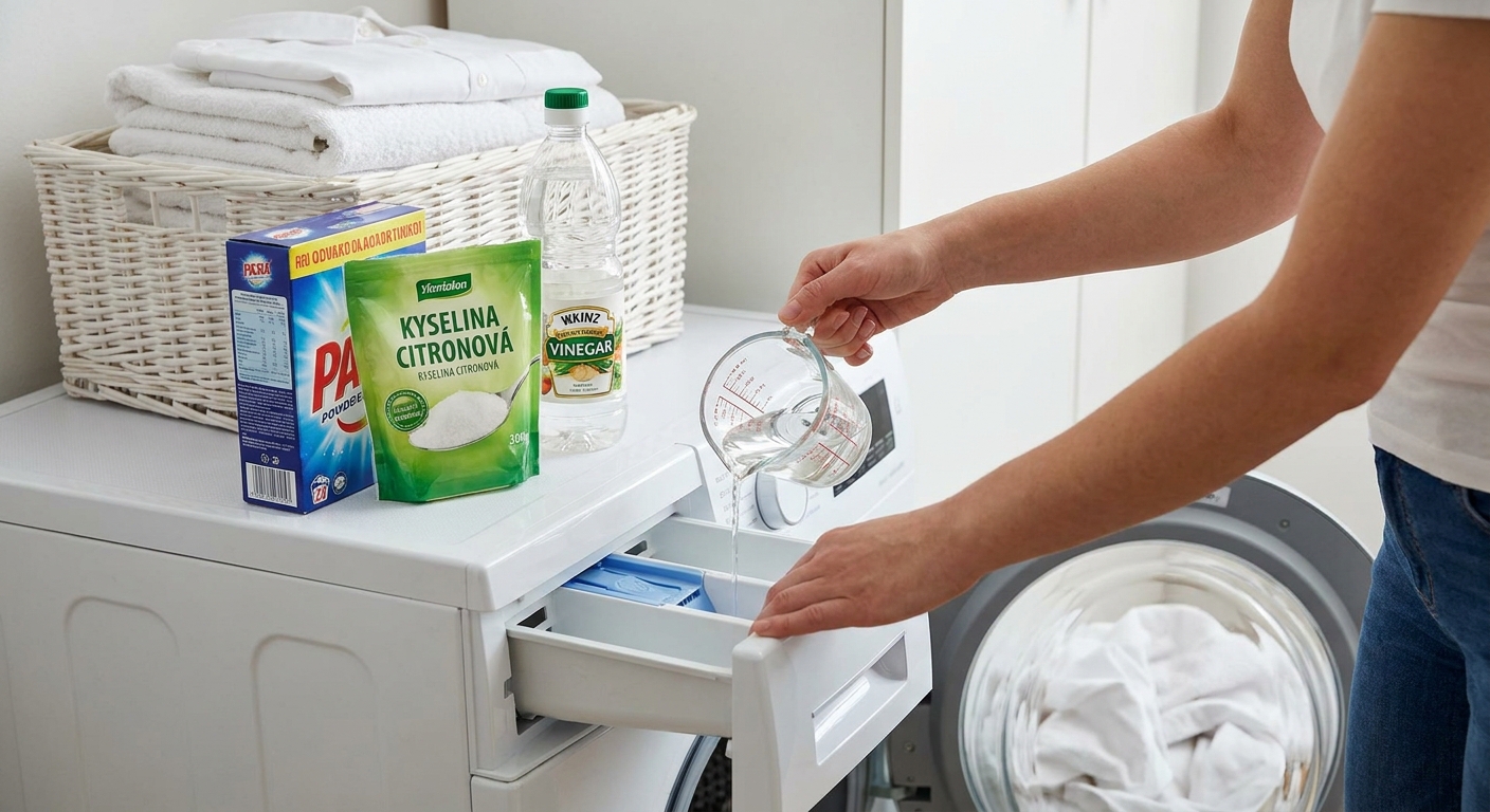 Jak vyprat bílé prádlo, aby bylo opět zářivé. Zapomeňte na bělidla, stačí přidat do pračky tohle.