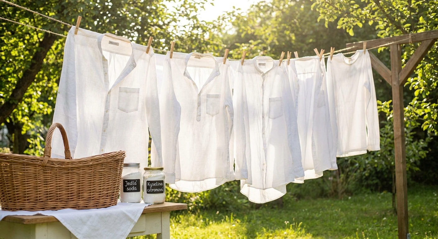 Jak vyprat bílé prádlo, aby bylo opět zářivé. Zapomeňte na bělidla, stačí přidat do pračky tohle.