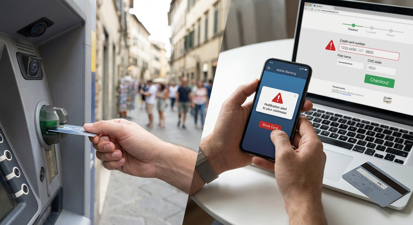 Close-up of a credit card payment being processed at a POS terminal.