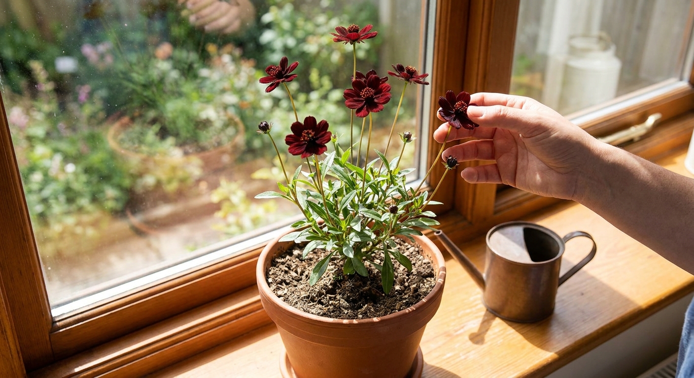 Kašlu na orchideje. Letos mi okna rozkvetou květinou, která voní po čokoládě a vydrží kvést až do Vánoc