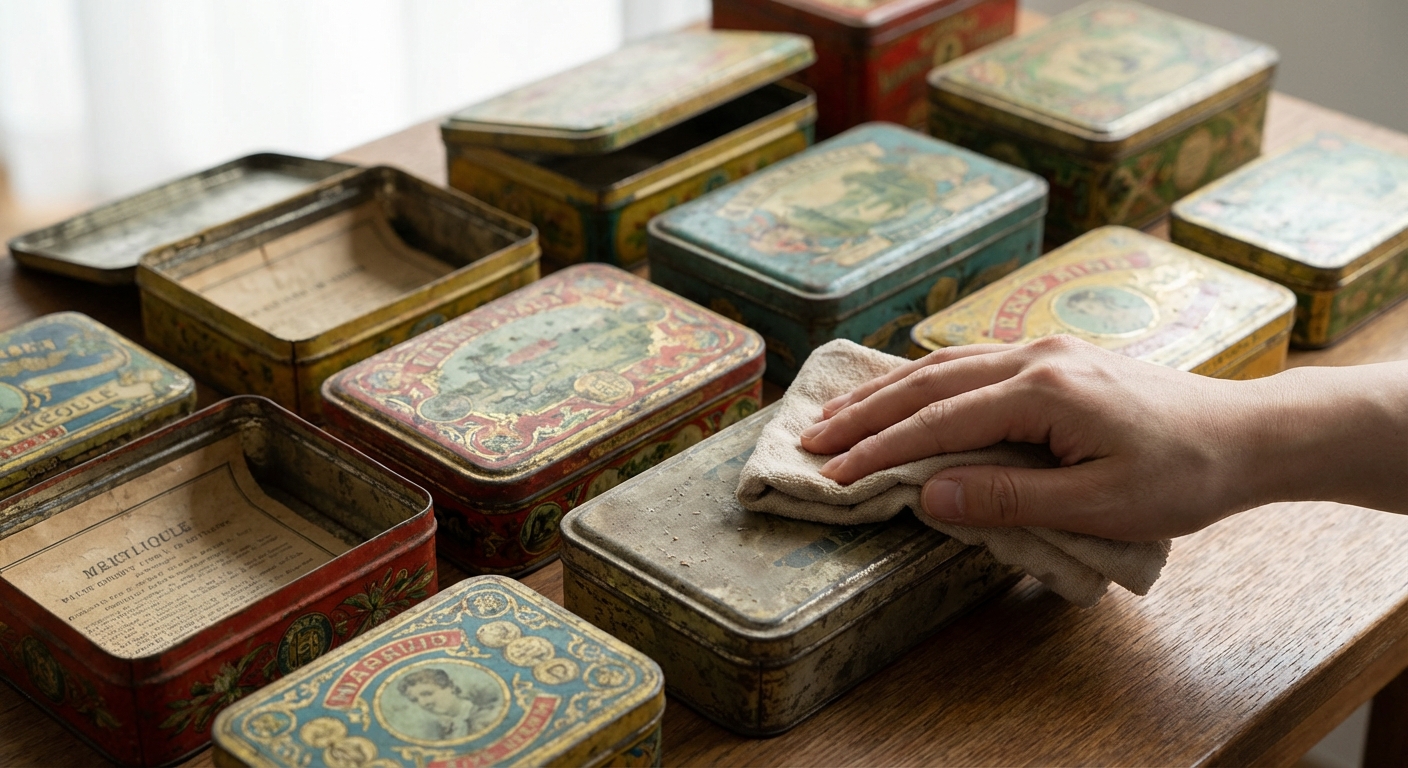 Kdo doma najde tuto starou plechovou krabičku od bonbonů, může slavit. Sběratelé za určité motivy platí tisíce