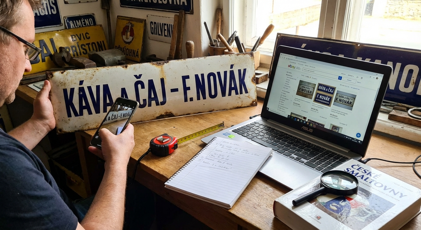 Collection of vintage advertising signs on rustic wooden wall showcasing classic brands.