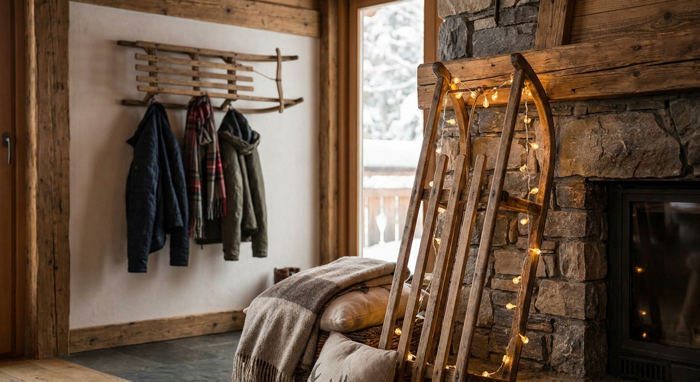 Kdo má na půdě tyto staré dřevěné sáně, má v ruce tisíce. Designéři je vykupují jako dekorace do horských chat