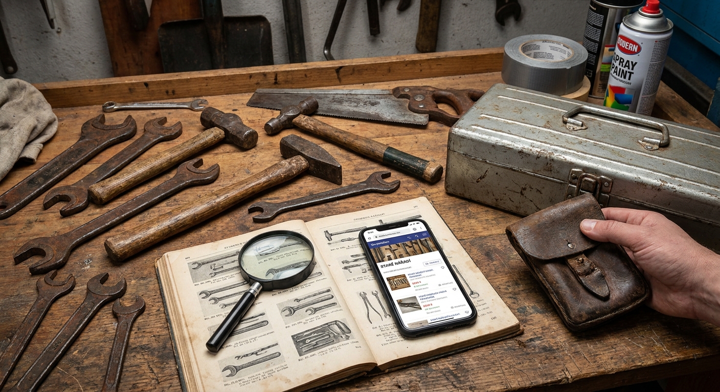 Kdo má v garáži staré nářadí po dědovi? Sběratelé starého nářadí za něj dnes nabízejí velké sumy