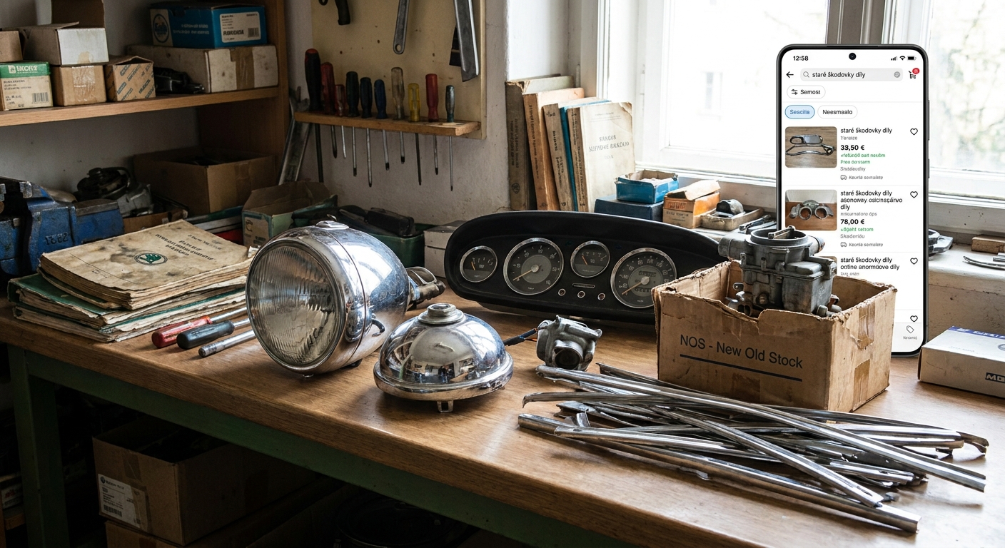 Kdo má v garáži staré náhradní díly na Škodu 105? Sběratelé veteránů za ně dnes nabízejí majlant
