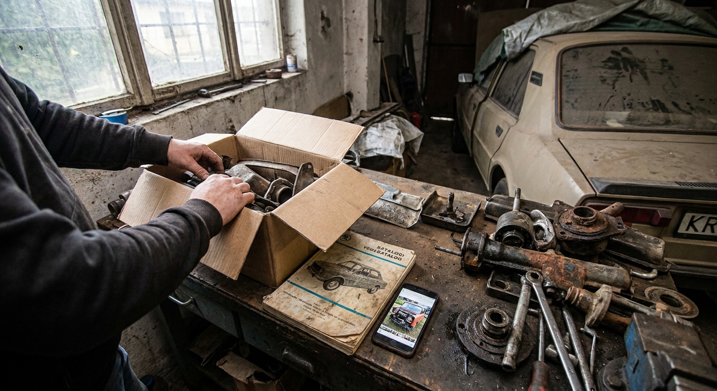 Kdo má v garáži staré náhradní díly na Škodu 105? Sběratelé veteránů za ně dnes nabízejí majlant