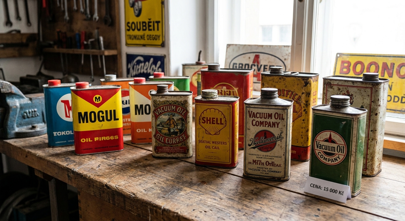 Kdo má v garáži staré plechovky od oleje? Sběratelé techniky za ně dnes nabízejí neuvěřitelné sumy