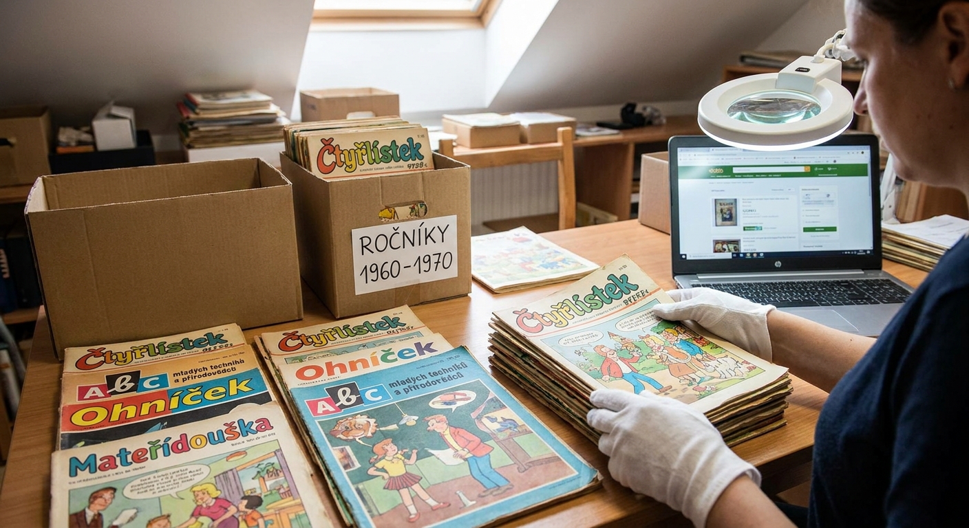 Kdo má v knihovně tyto staré dětské časopisy, může si mnout ruce. Některá čísla mají hodnotu tisíců