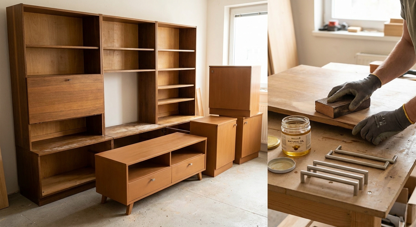 Kdo má v obýváku tuhle starou stěnu z masivu? Sběratelé nábytku ji teď vykupují a dělají z ní designové kousky