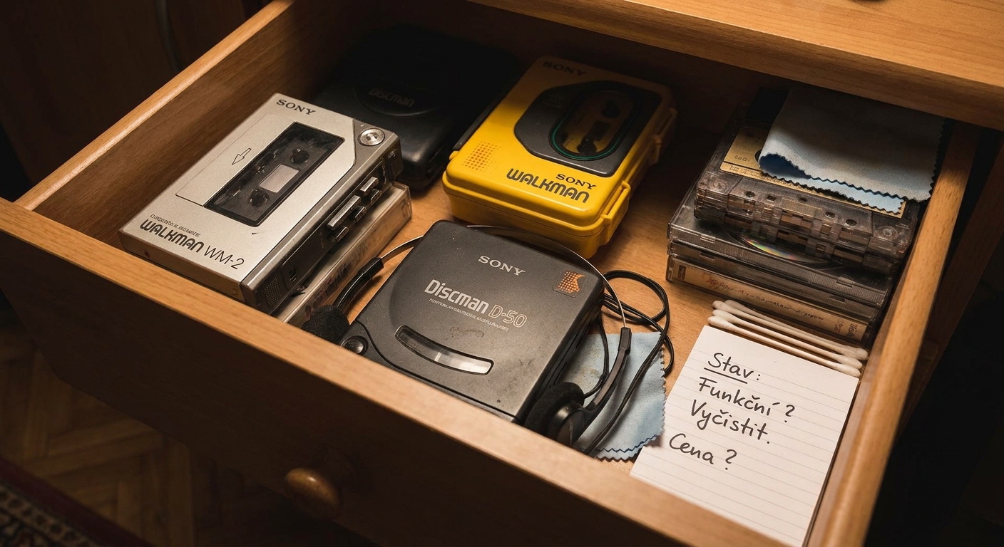 Kdo najde v šuplíku starý walkman nebo discman? Sběratelé teď vykupují funkční kusy za ceny nových mobilů