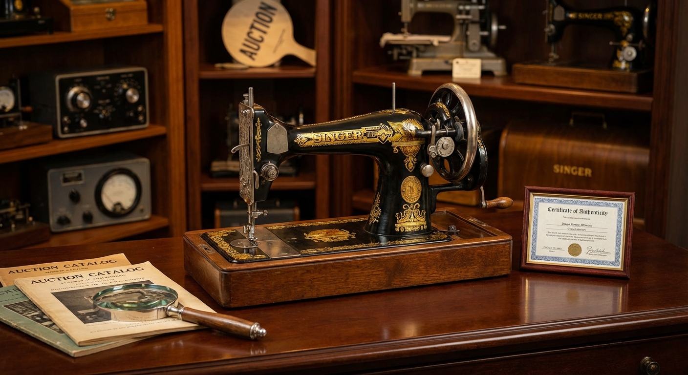 Kdo vlastní tento starý typ šicího stroje, drží v ruce jmění. Pokud má tuto značku, sběratelé se o něj poperou