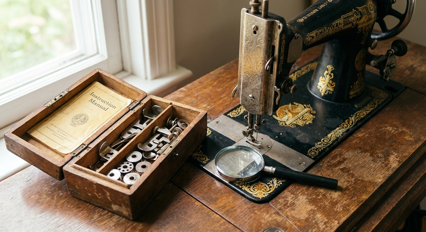 Kdo vlastní tento starý typ šicího stroje, drží v ruce jmění. Pokud má tuto značku, sběratelé se o něj poperou