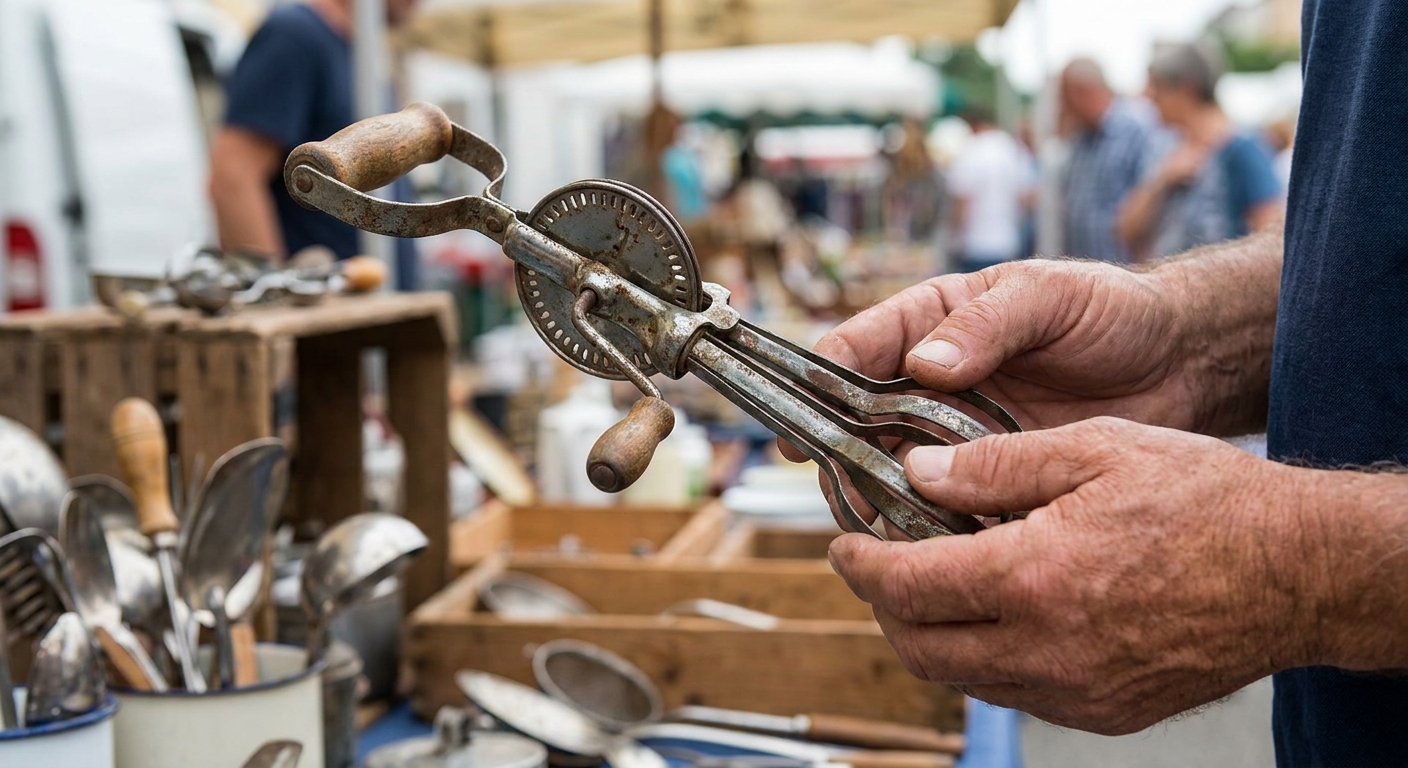 Kdo vlastní tento starý typ ručního šlehače, má v kuchyni unikát. Sběratelé designu ho hledají po celém Česku