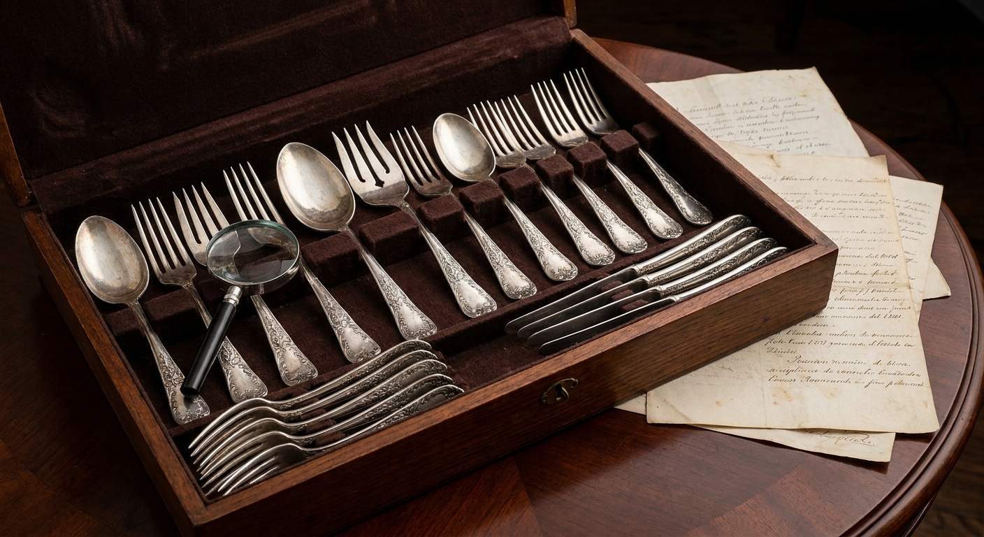 Kdo vlastní tuto starou sadu vidliček po prababičce? Pokud mají tento punc, mají cenu vašeho auta