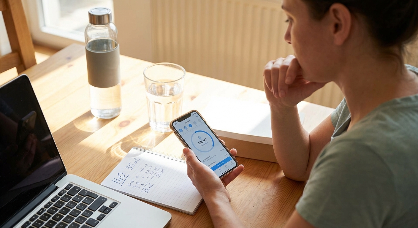 Close-up of an adult woman drinking a glass of water for hydration and health.
