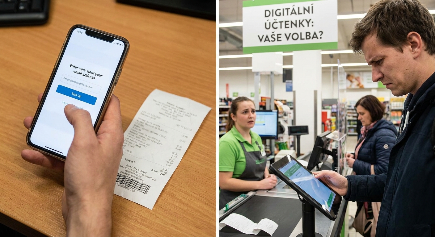 Konec papírových účtenek v Česku? Obchody zavádějí nový systém, který se lidem příliš nelíbí
