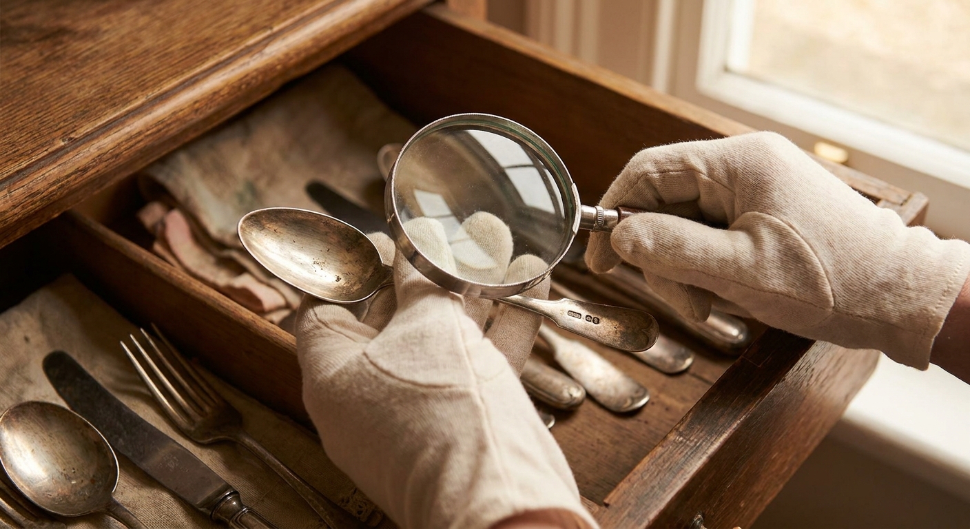 Máte doma tuhle starou sadu příborů po prababičce? Pokud mají tuto značku na zadní straně, jsou ze vzácného kovu