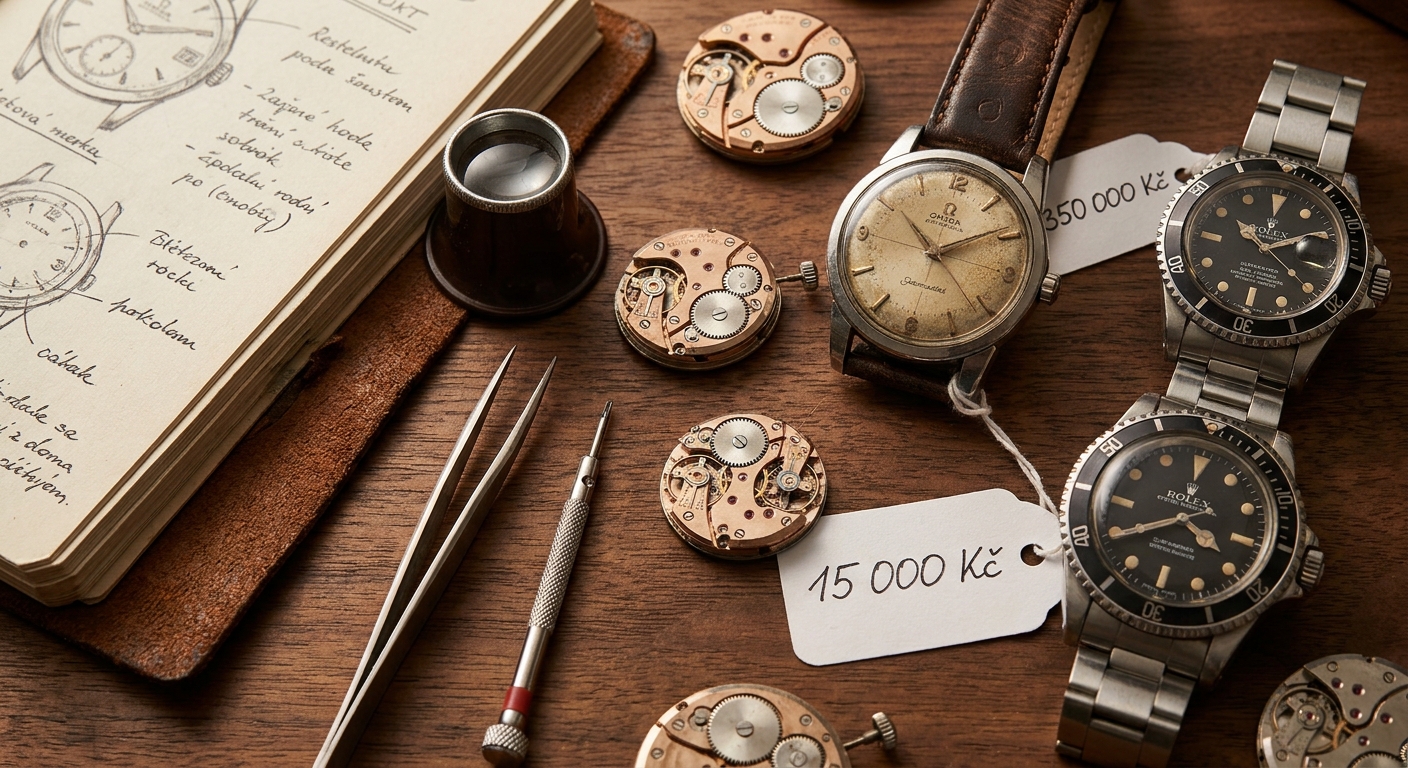 Máte v šuplíku staré hodinky po dědečkovi? Pokud mají tento nápis na ciferníku, stojí majlant