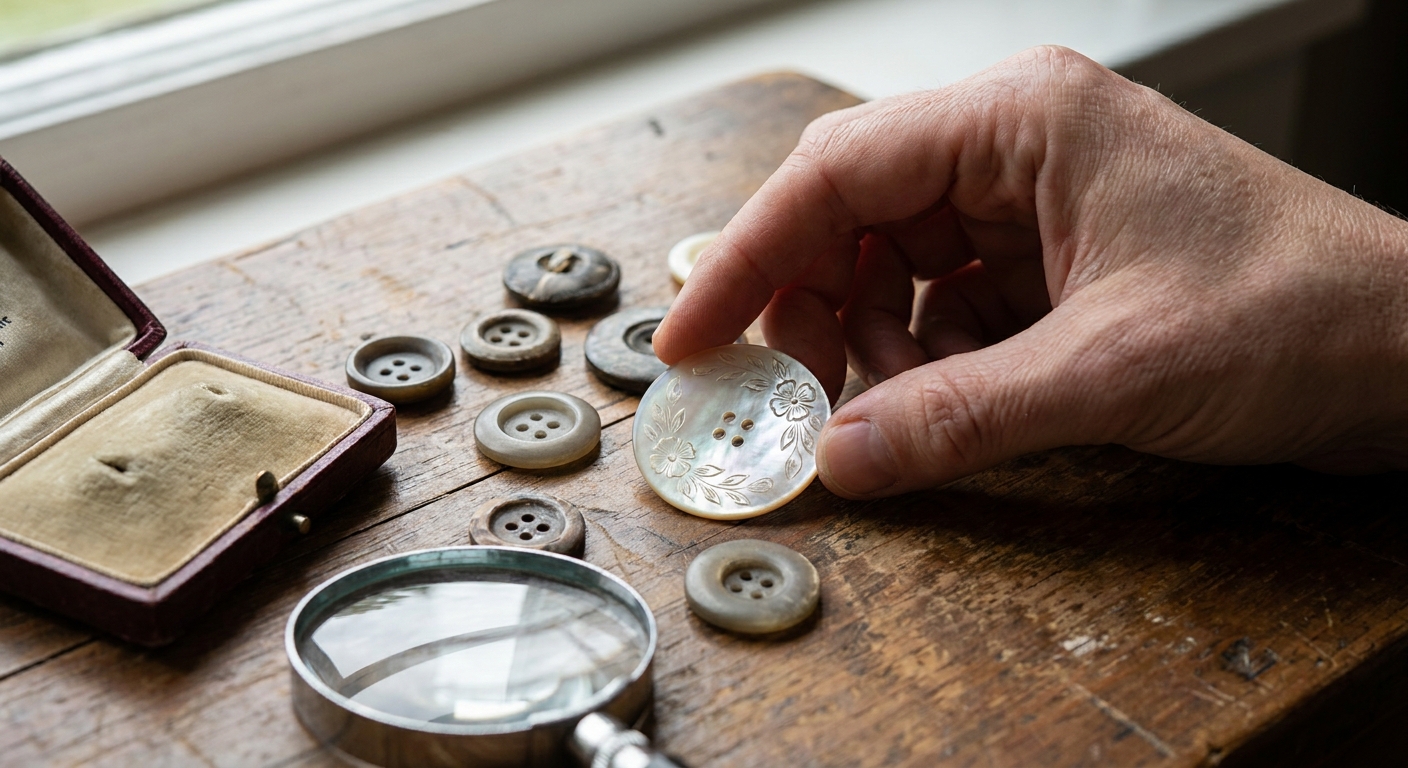 Našla jsem doma starou krabičku s knoflíky. Vetešník mi řekl, že některé z nich jsou z pravé perleti a drahé