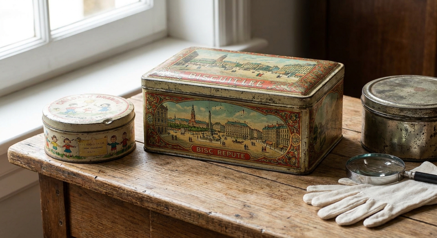 Našli jste ve sklepě staré plechové krabice od cukroví? Pokud mají tento konkrétní motiv, držíte v ruce malé jmění