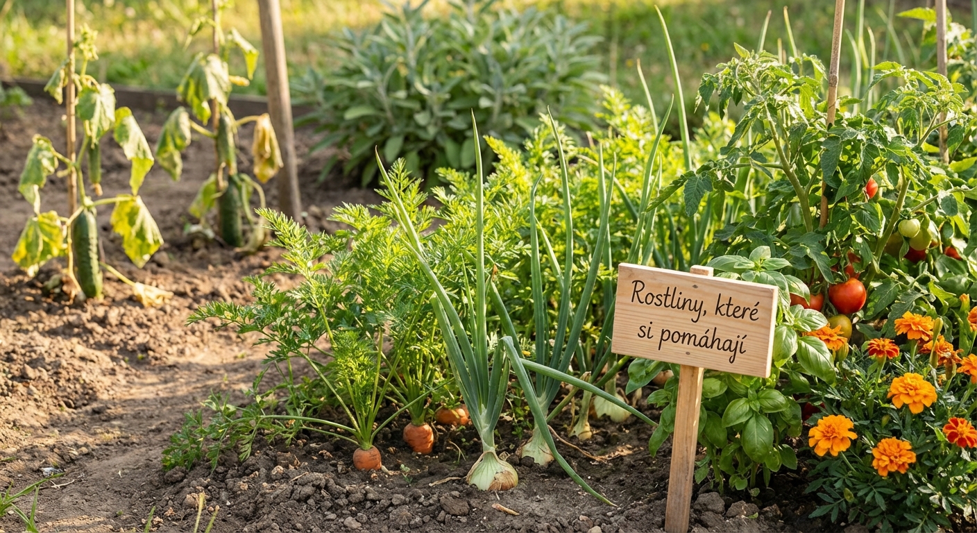 A top view of fresh vegetables including tomatoes, corn, and mushrooms on a green background.