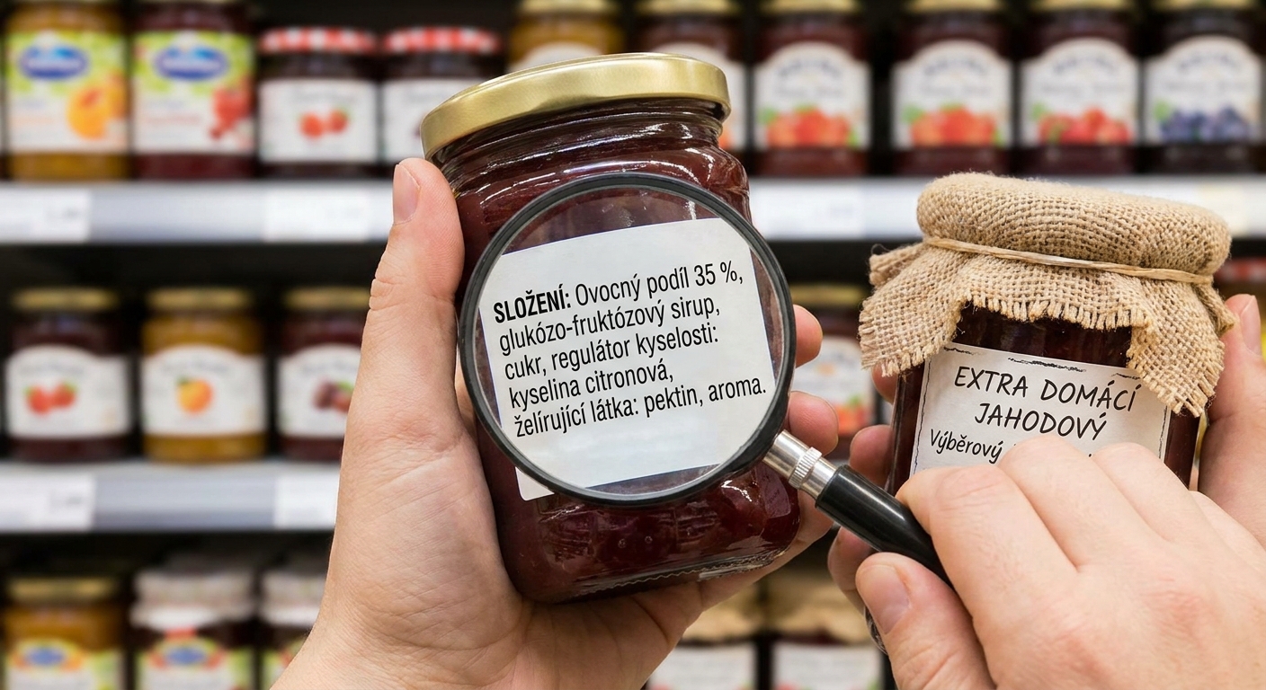 Nejhorší džem ze supermarketu. Vypadá jako od babičky, ale ovoce v něm najdete jen v popisu na obalu