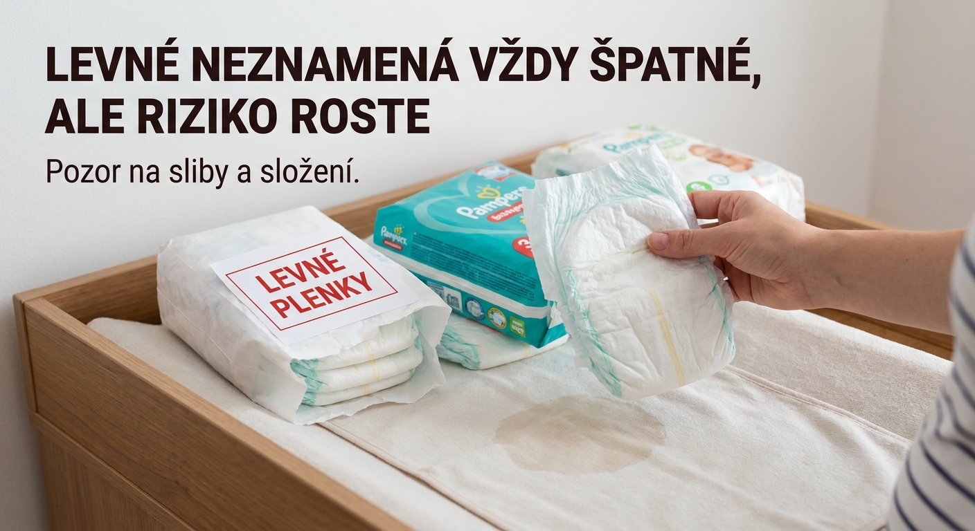 Nejhorší dětské plenky ze supermarketu. Slibují sucho celou noc, ale testy odhalily dráždivé látky