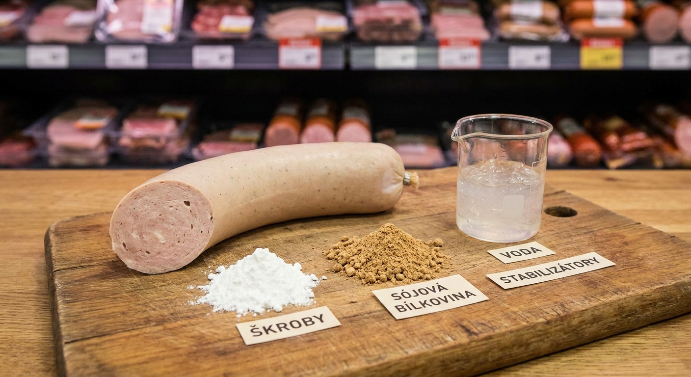 Nejhorší hovězí párky z pultu. Tváří se poctivě, ale masa je v nich méně než v sójovém párku