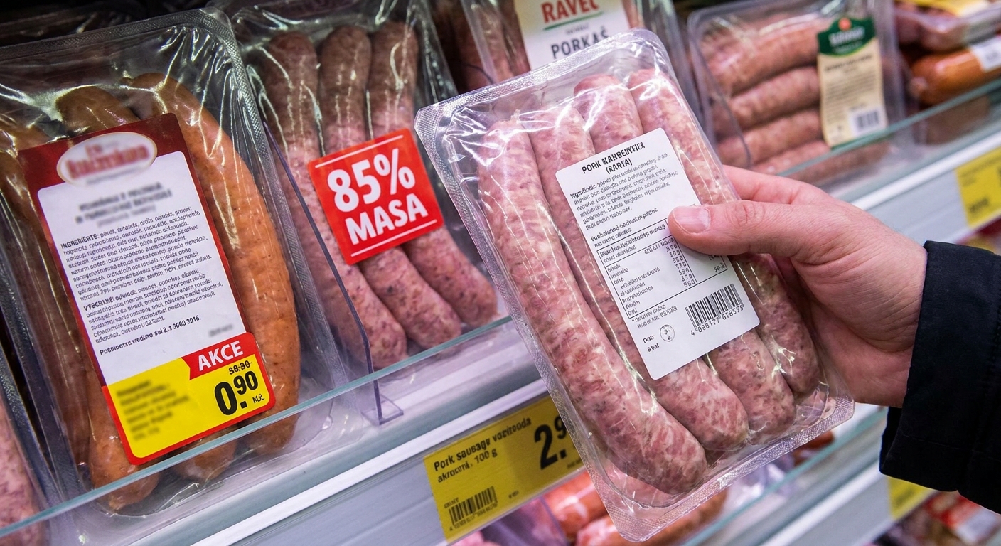 Nejhorší hovězí párky z pultu. Tváří se poctivě, ale masa je v nich méně než v sójovém párku