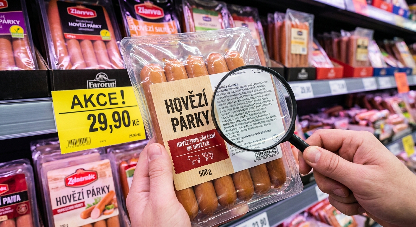 Nejhorší hovězí párky z pultu. Tváří se poctivě, ale masa je v nich méně než v sójovém párku