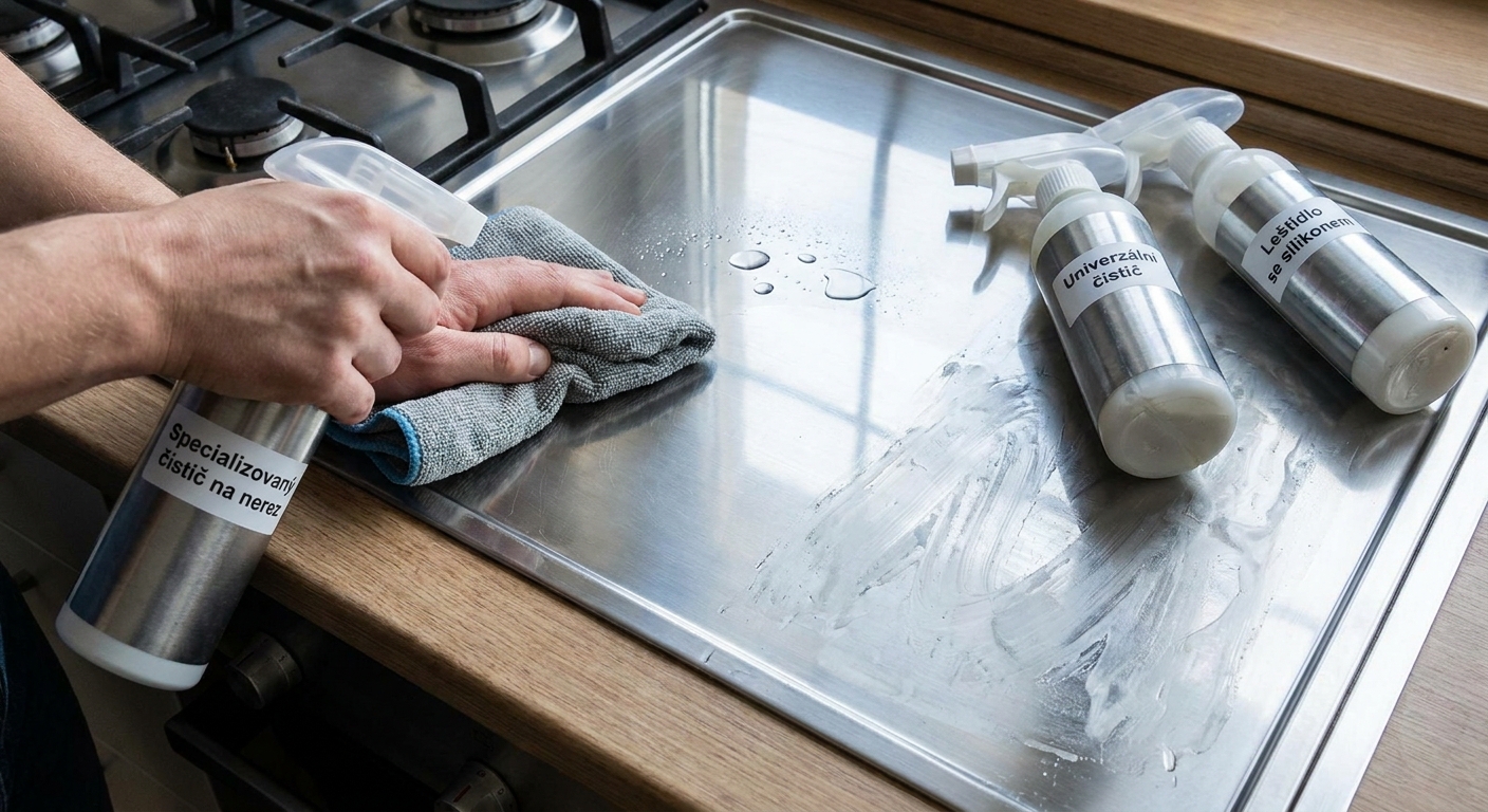 Nejhorší čistič na nerezové povrchy. Zanechává šmouhy, které nejdou ničím odstranit