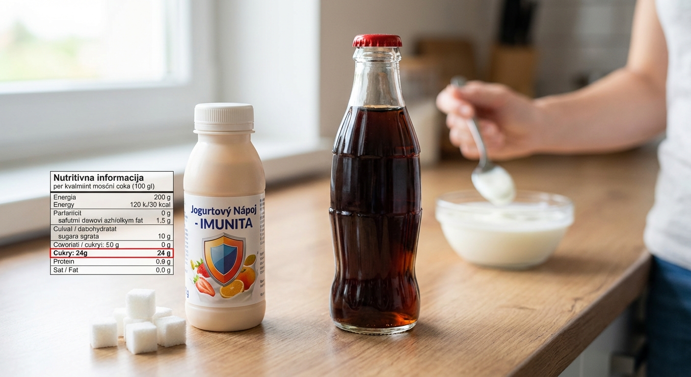 Nejhorší jogurtové nápoje. Na obalu slibuje imunitu, ale cukru má víc než dvě sklenice limonády