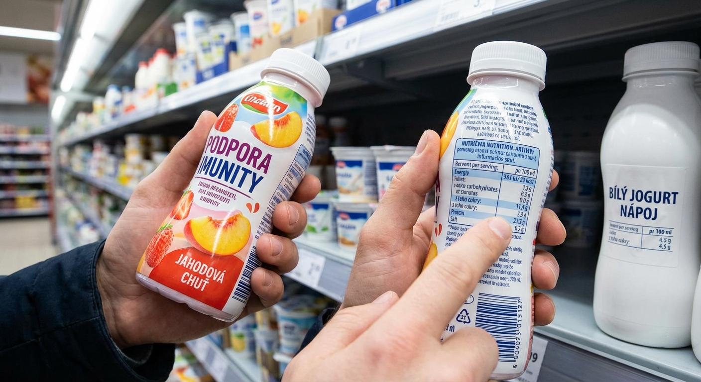 Nejhorší jogurtové nápoje. Na obalu slibuje imunitu, ale cukru má víc než dvě sklenice limonády