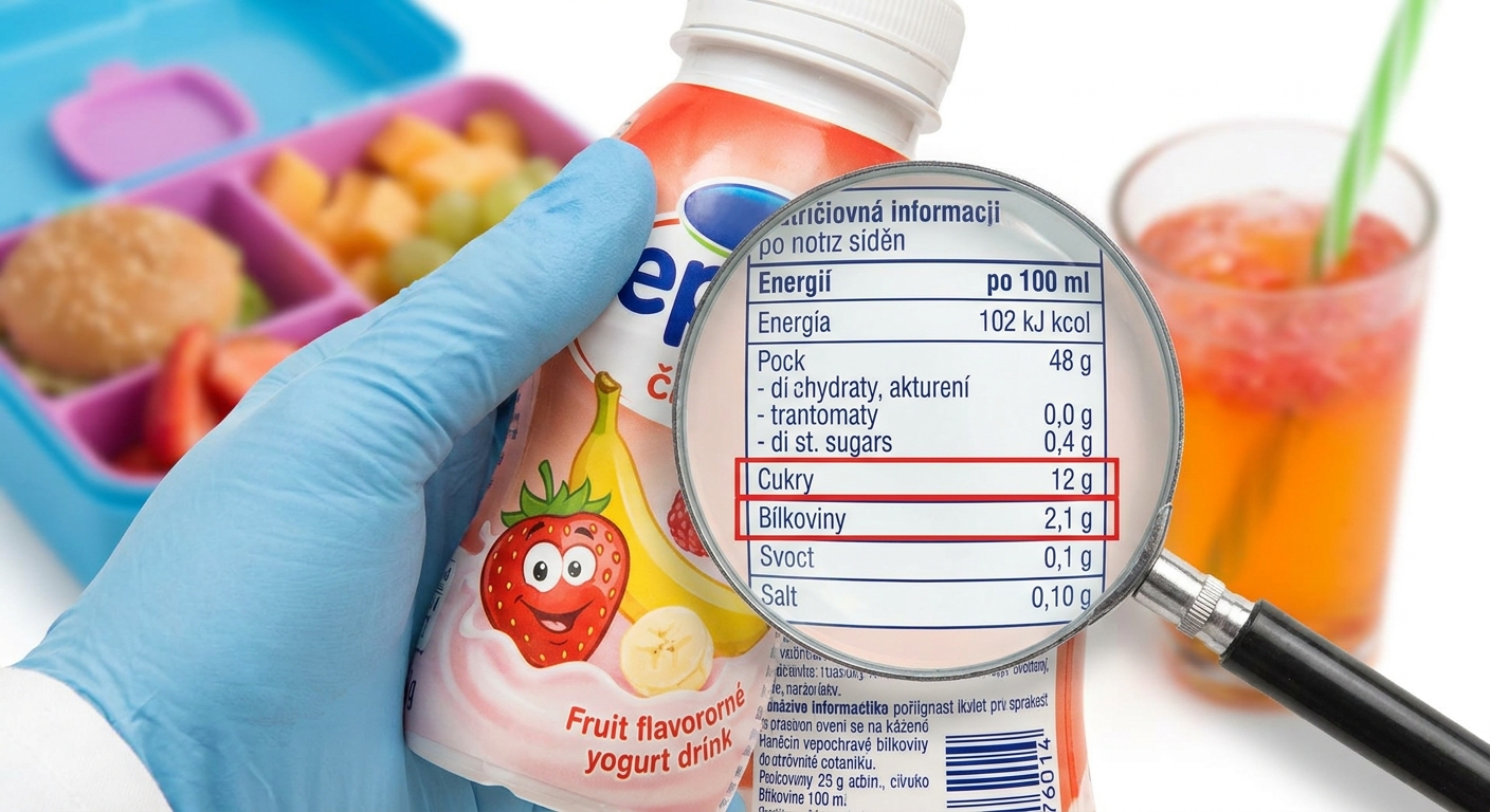Nejhorší jogurtové pití pro školáky. Tváří se zdravě, ale cukru má víc než sklenice kofoly