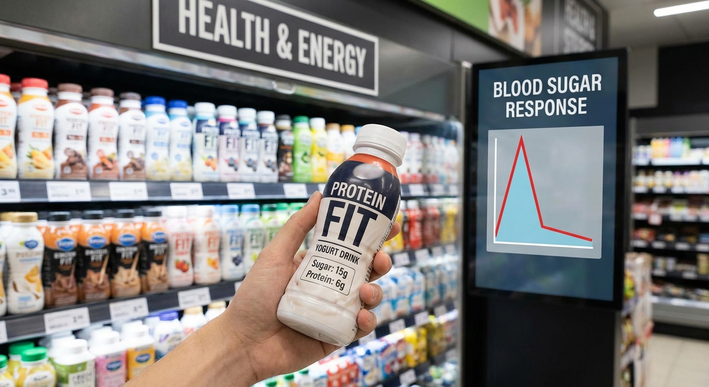 Nejhorší jogurtové pití pro sportovce. Tváří se jako proteinová bomba, ale cukru má víc než cola