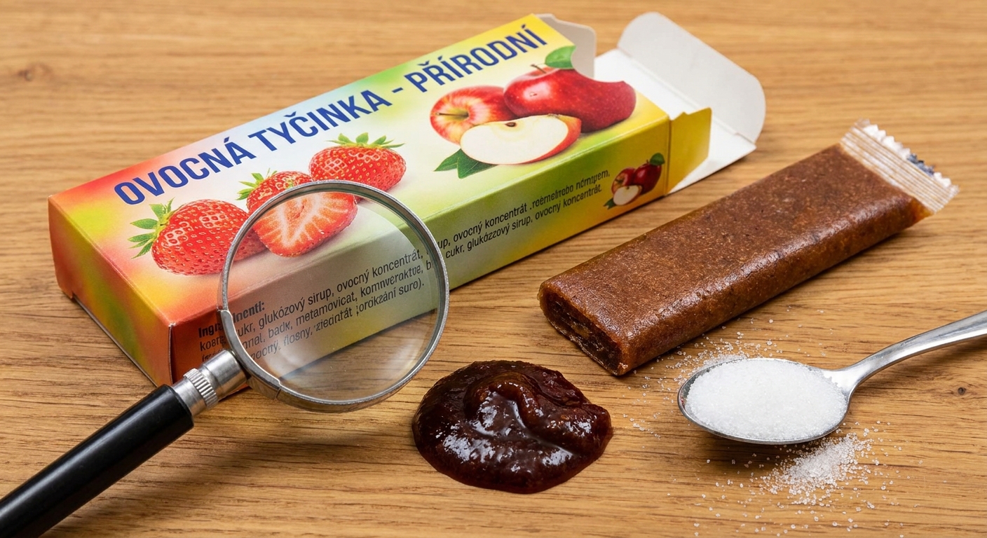 Nejhorší ovocná tyčinka pro děti. Reklama slibuje energii, ale uvnitř je hlavně sirup a voda