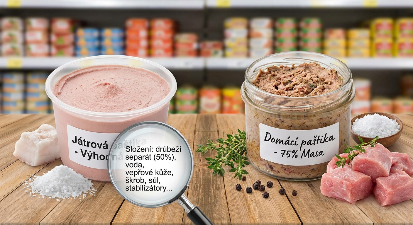 Nejhorší paštika z regálu. Chutná jako od babičky, ale v laboratoři v ní našli jen kůže a kosti