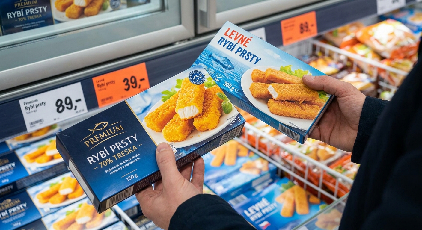 Nejhorší rybí prsty z mrazáku. Na talíři vypadají lákavě, ale rybího masa je v nich jen 20 %