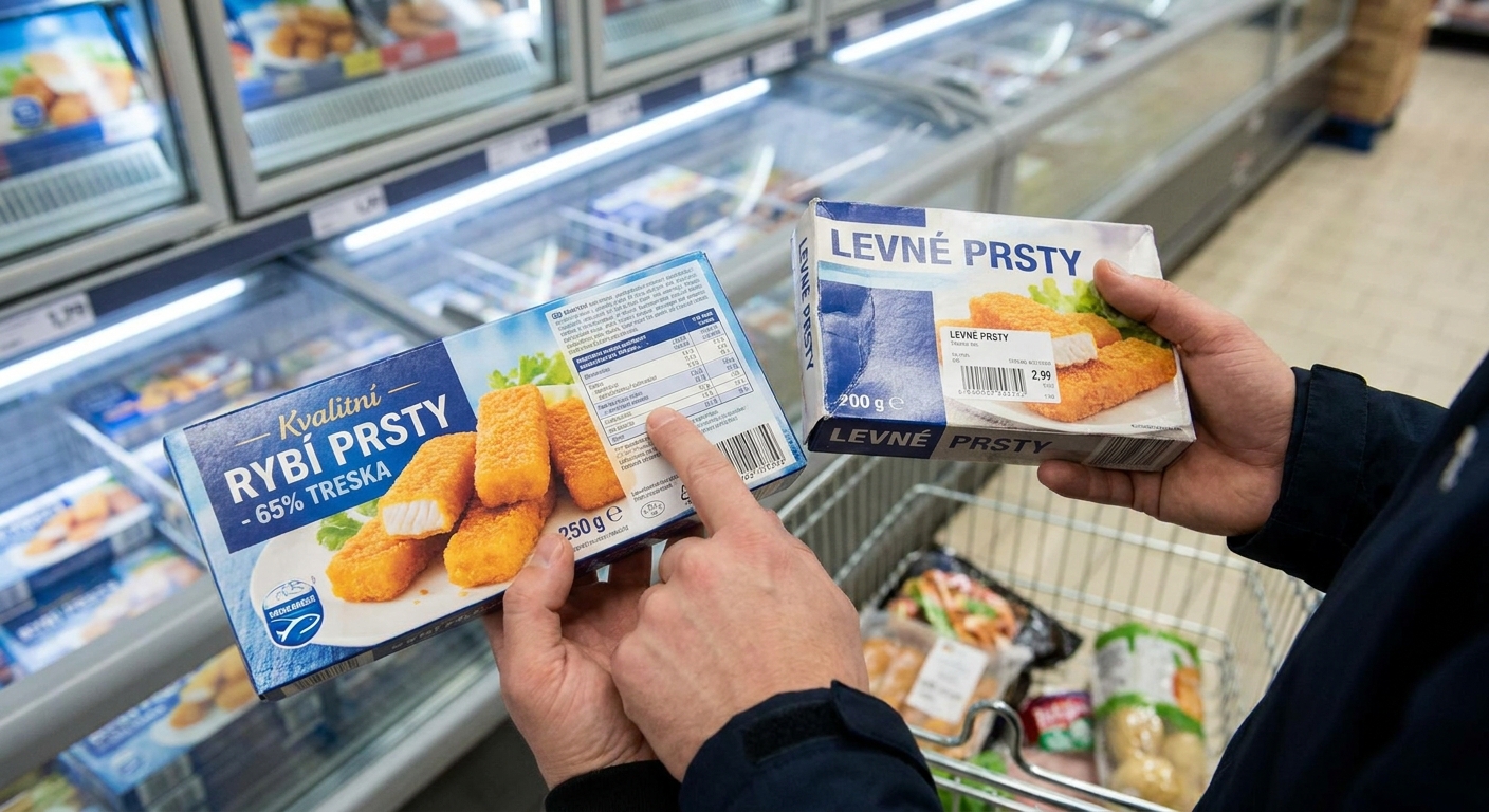 Nejhorší rybí prsty z mrazáku. Na talíři vypadají lákavě, ale rybího masa je v nich jen 20 %